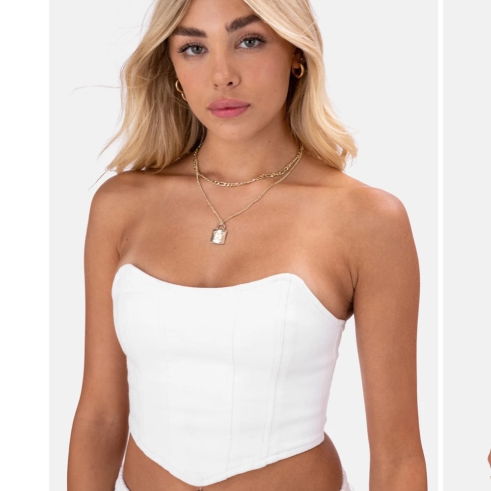 Adika denim corset style top